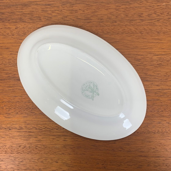 Image 1 of Kleine Auflaufform Moulins des Loups, Orchies, Modell Gelbe Tischdecke, 1950