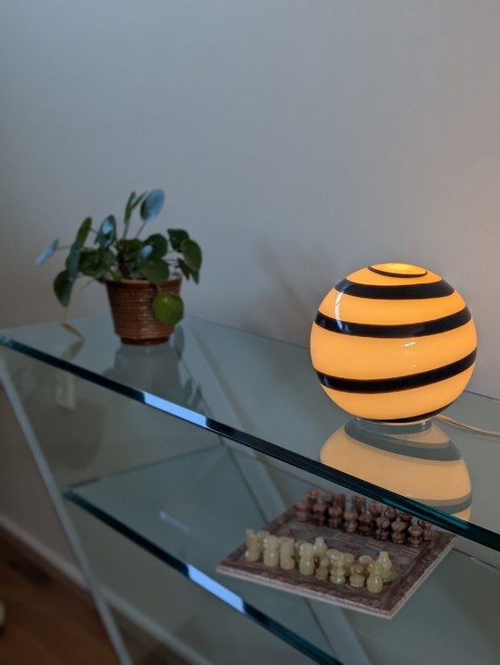 Wofi Leuchten Swirl Black & White Lamp – Tafellampen, Glass, Plastic (photo 6 of 8)