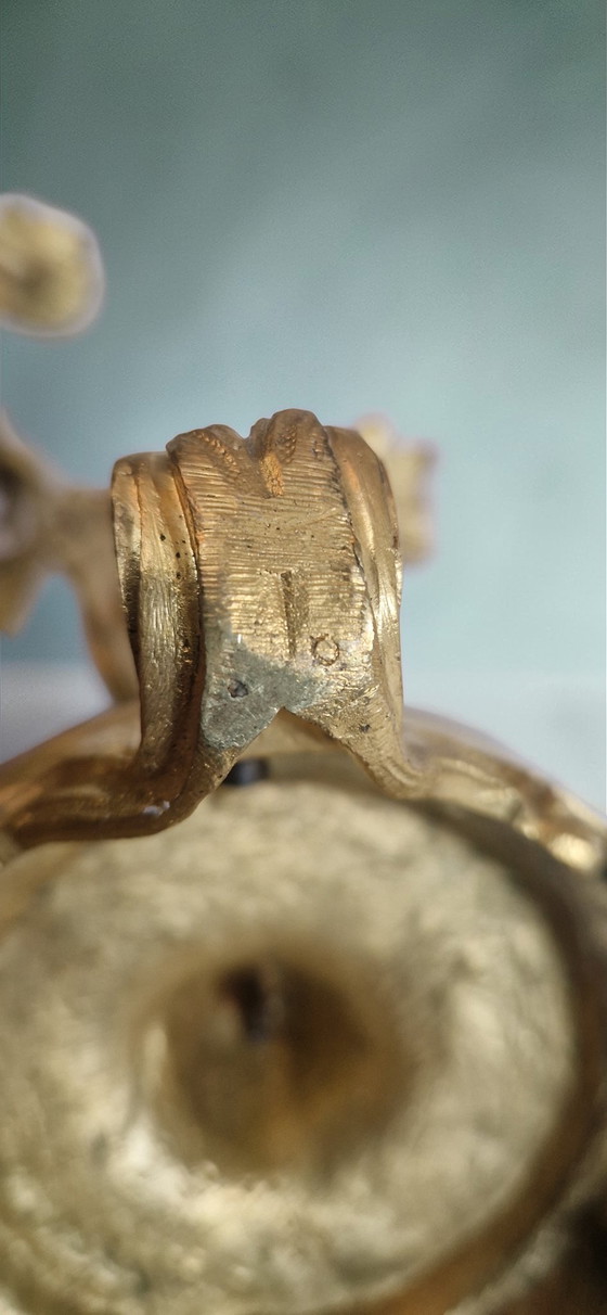 Image 1 of Pair of gilt bronze candelabra – Louis XV style – 19th century