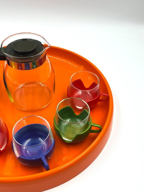 Multicolor Space Age Coffee Service, Table accessories, Glass, Plastic, Orange, Pop Art (photo 4 of 13)