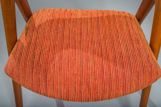 Image 1 of Dänische Kompass-Esszimmerstühle von Kai Kristiansen, 1960er Jahre, Satz 4