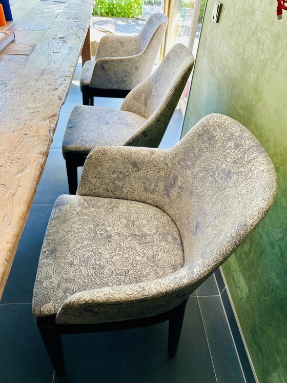 Molteni &C Chelsea Jean Paul Gaultier Chaises 5 Pièces – Chaises de salle à manger, Wood, Polyester (photo 11 of 15)