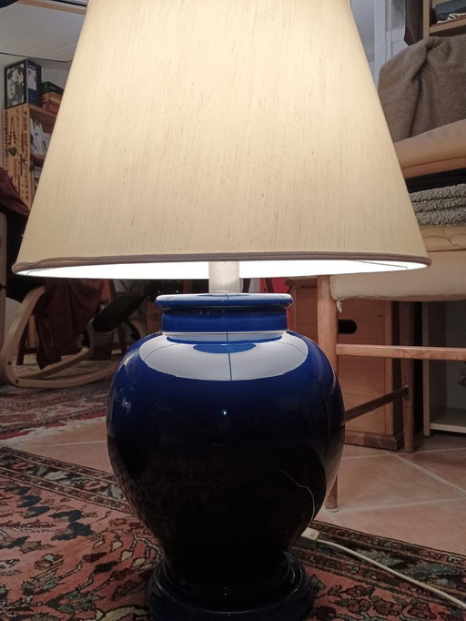 Pair of Neapolitan majolica table lamps from the 1960s