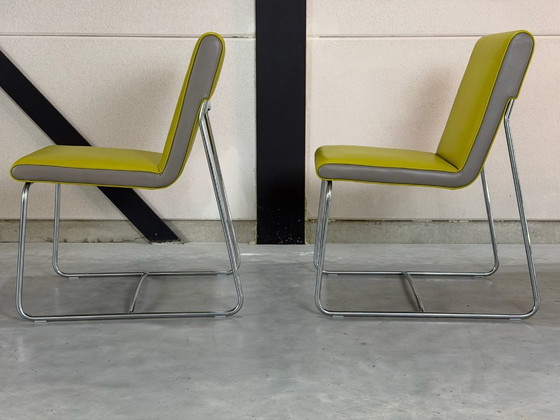 6 Leolux Spring Sillas de comedor - como nuevas – polished steel, Cuero (photo 10 of 11)