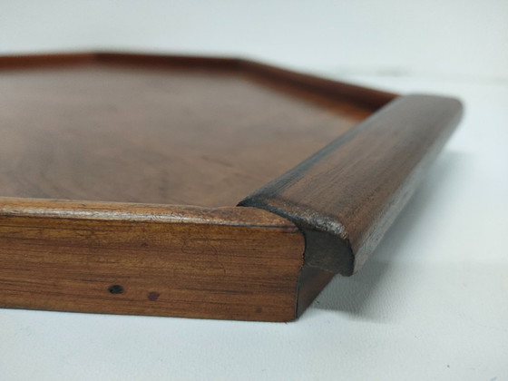 Image 1 of Vassoio da portata in legno vintage anni '60 (ottagonale/rettangolare)