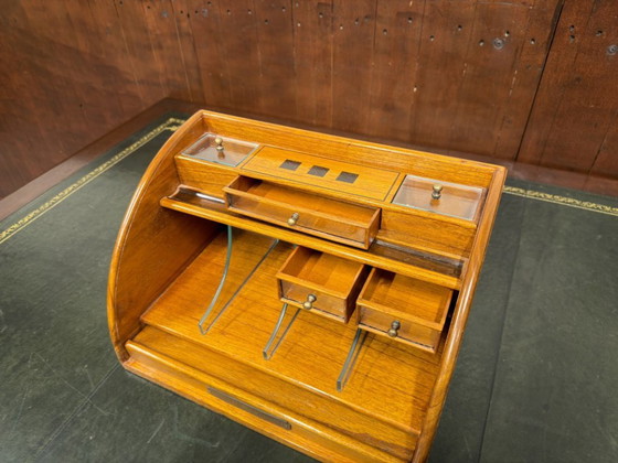Organizzatore da scrivania inglese originale Globe Wernicke – Accessori da tavola, Vetro, Legno (photo 12 of 14)