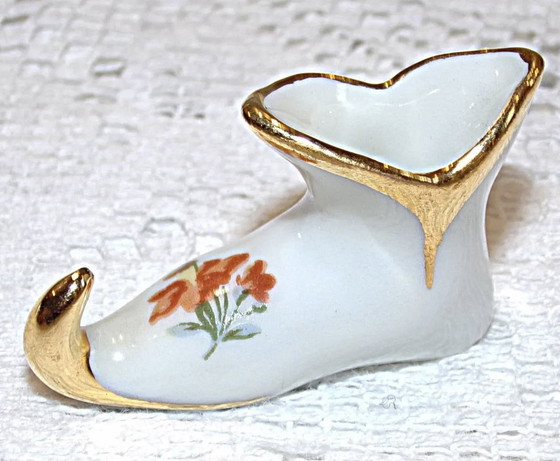 Image 1 of Set Of 5 Miniature Limoges Porcelain Shoes