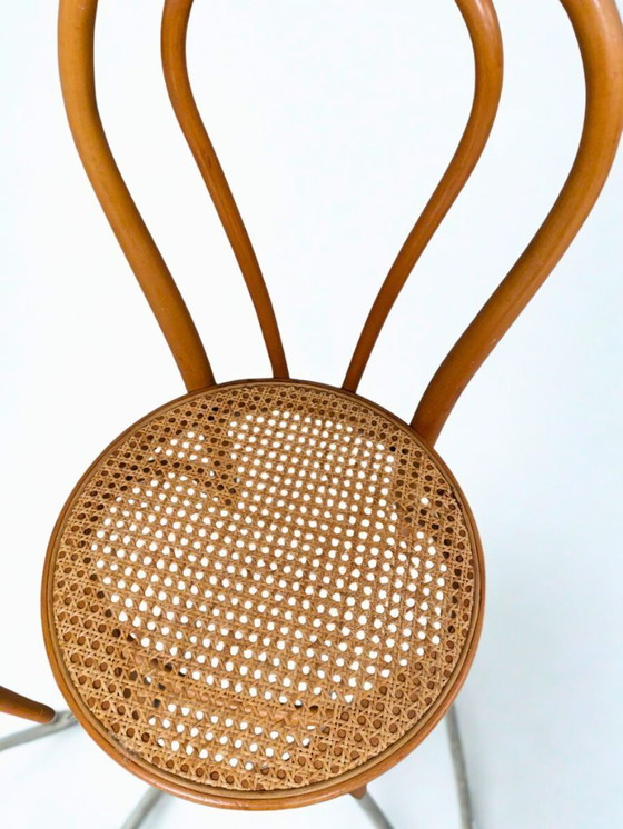 Image 1 of Set di 2 sedie scandinave vintage in legno curvato e paglia di Vienna - anni '60