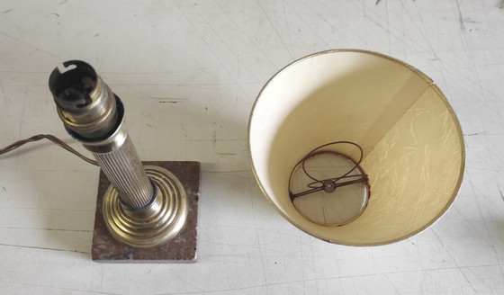 Image 1 of Neoclassical style brass table lamp - mid-20th century