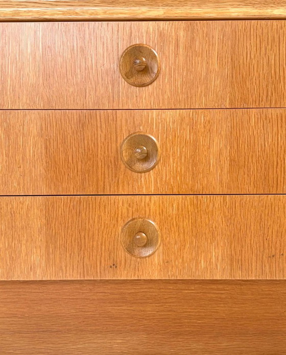 Vintage Retro Chest of drawers with 6 Drawers – Oak Look – Mid-Century Style – Wood (photo 9 of 14)