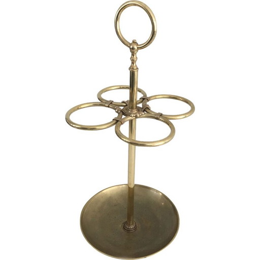 Vintage brass umbrella stand, 1930