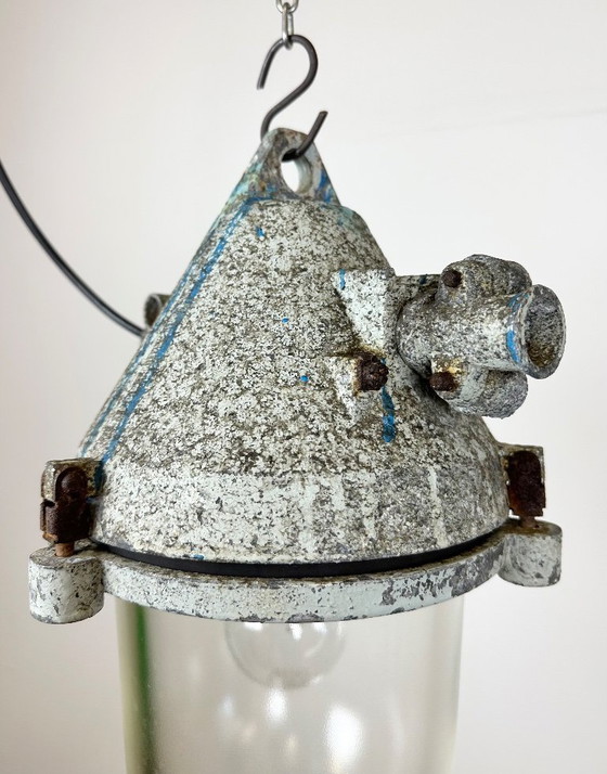 Image 1 of Grey Industrial Cast Aluminium Explosion Proof Lamp, 1970s