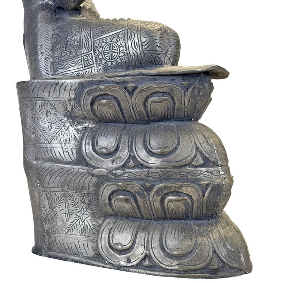 Large Chinese Incense Buddha – 1980s – 85.6 cm – Sculpture (photo 11 of 30)