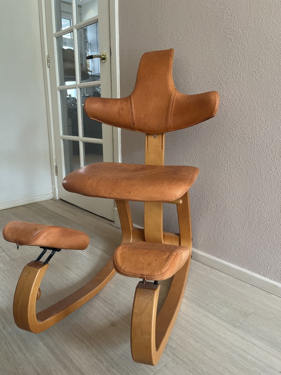 Sedia ergonomica Varier Thatsit | Pelle – Sedie a dondolo, Leather, Wood (photo 7 of 7)
