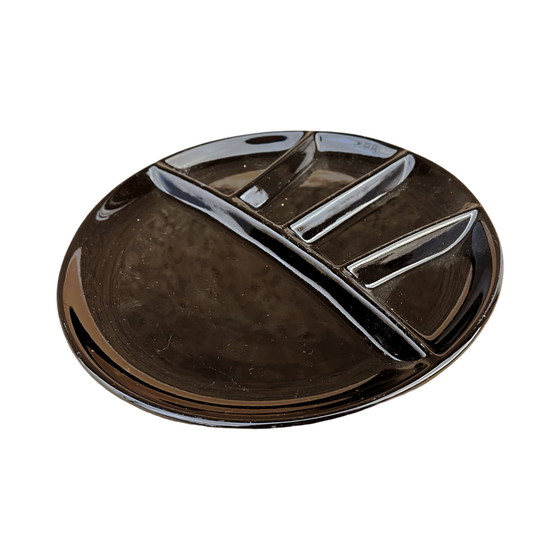 Image 1 of Neu, Schwarz, Gegliederter Vorspeisenteller, Deutschland 1990er Jahre