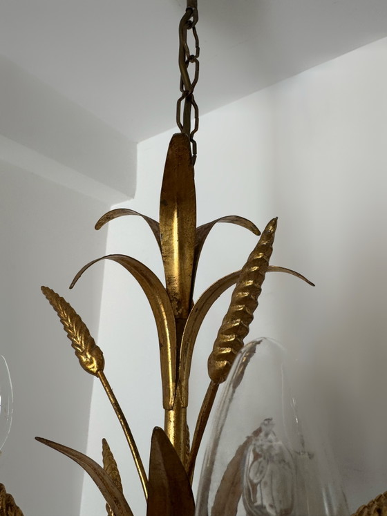 Image 1 of Lustre épi de blé doré Hans KOGL années 70