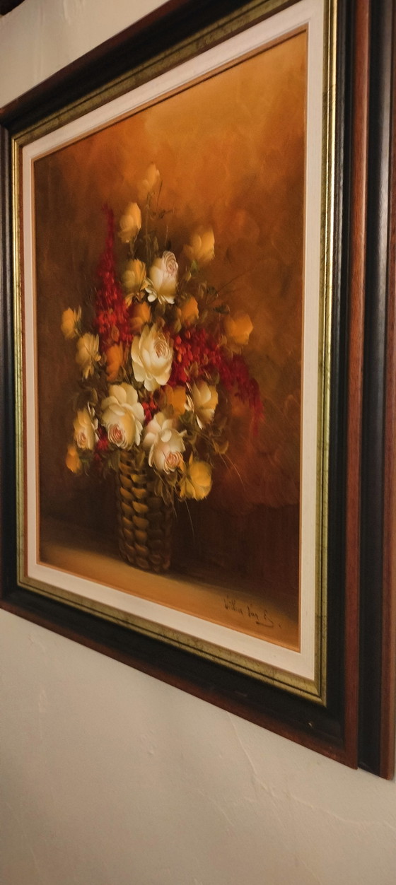 Image 1 of Nature morte peinte par l'artiste néerlandais Willem Van Es (1904-1976)