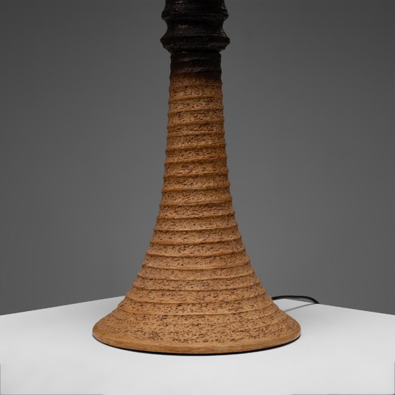 Grote Earthly keramische tafellamp van Doria Leuchten, Duitsland, jaren 70. – Tafellampen, Ceramic, Glass (photo 5 of 10)