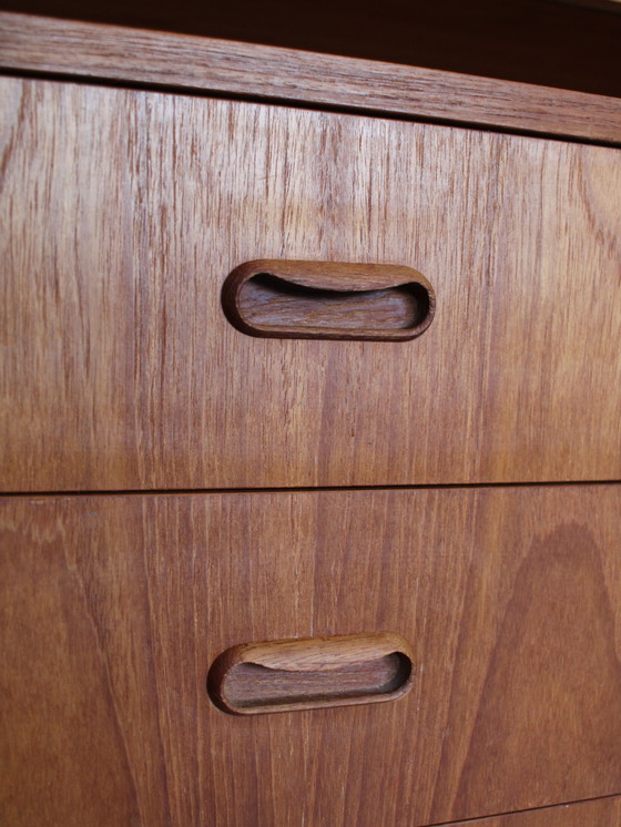 Vintage Deens wandmeubel in teak met secretaire – Wandkast, Wood (photo 12 of 13)