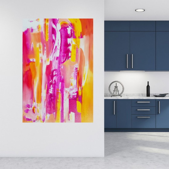 Image 1 of Acrylverfschilderij #Phalenopsis XL 150x100cm