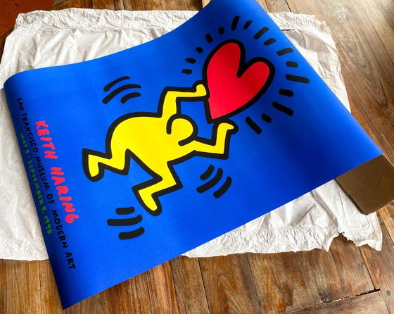 Image 1 of Keith Haring - Exposition au San Francisco Museum of Modern Art en 1998 - Affiche 70 x 100 cm