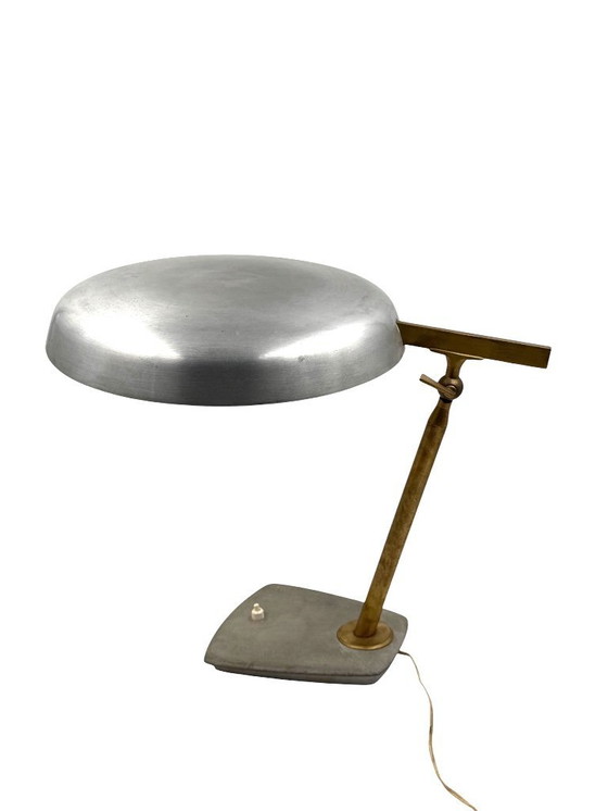 Image 1 of Oscar Torlasco, brass desk / table lamp, Prod. Lumi, circa 1960s