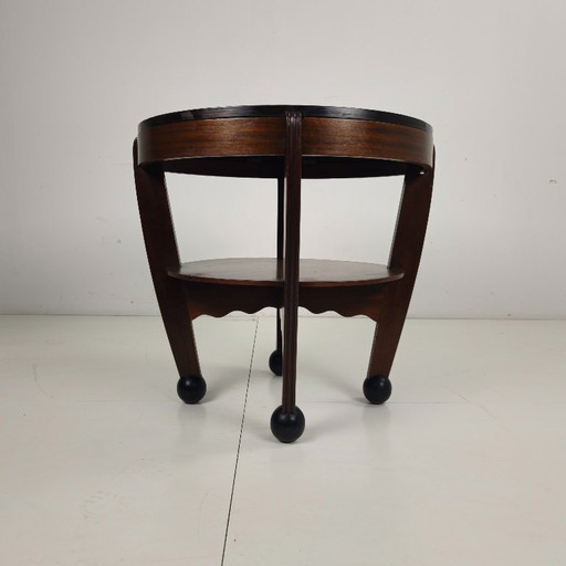 Art Deco oak coffee table – Amsterdam School, Netherlands, 1930s