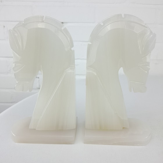 Image 1 of Vintage boekensteunen onyx 