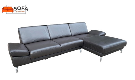 Henders and Hazel Napels hoekbank van bruin leer – Premium loungecomfort – Gratis levering