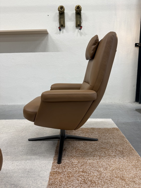 Image 1 of Leolux Evidence Entro Two Fauteuil hoog Bruin leer