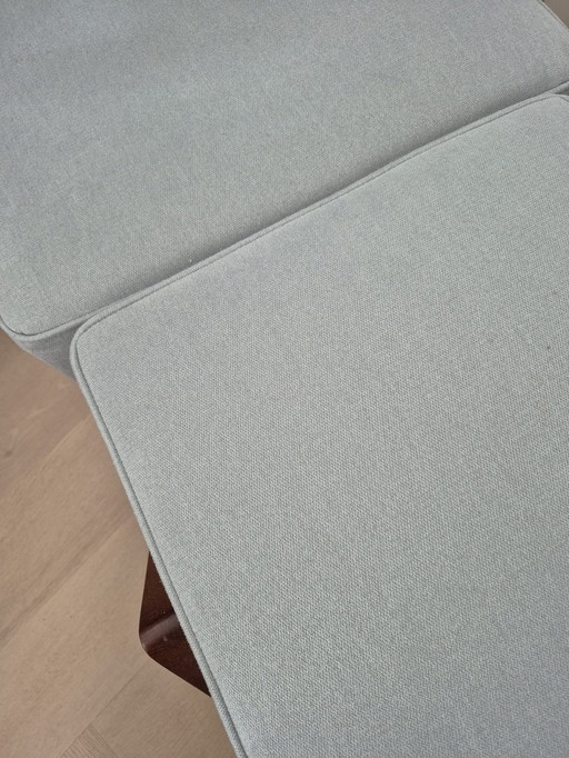 Sternzeit Chaise longue rétro avec pouf assorti