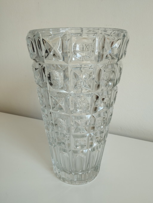 Vase Verre OXO Tchécoslovaquie