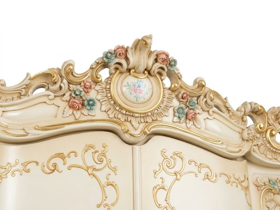 Pair of original Silik furniture – Venetian Baroque Wardrobe + Sideboard – Wood (photo 4 of 6)
