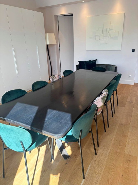 Grande Tavolo da pranzo BS Style in rovere nero e ferro, 280 x 110 cm – Tavoli da pranzo, Legno (photo 3 of 8)