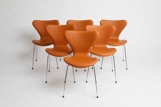 Arne Jacobsen sevnes in pelle color cognac