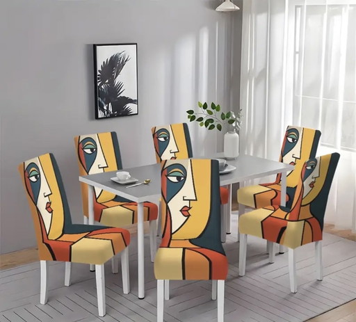 4 de 6 x Housse de chaise style moderne minimaliste adaptée