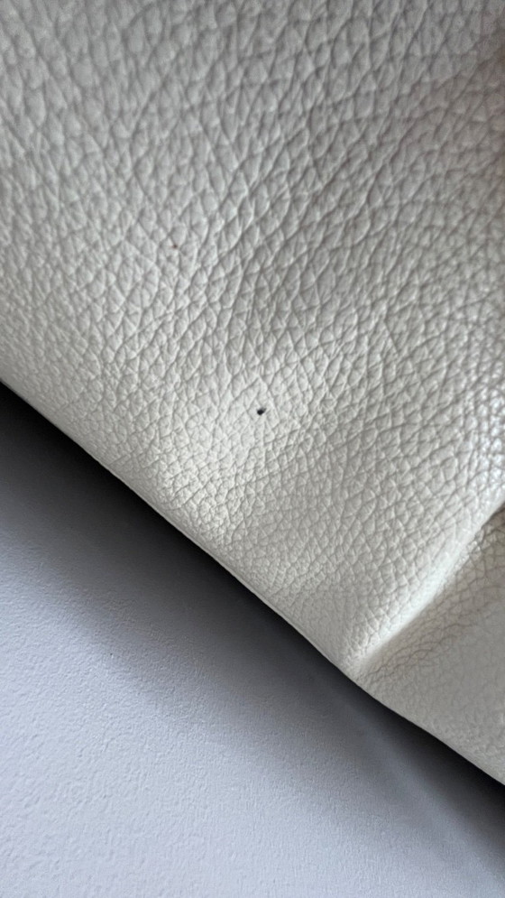 Image 1 of Canapé d'angle Belform en cuir blanc à droite