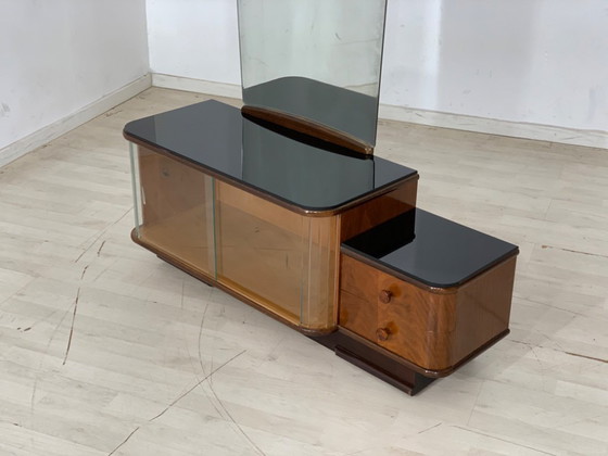 Image 1 of Art Deco mirror chest of drawers Hallway cupboard Bedroom cupboard