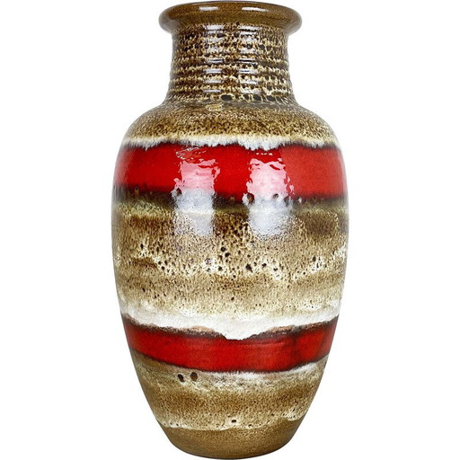 Vase de sol vintage en céramique de lave grasse par Heinz Siery Carstens Tönnieshof, Allemagne 1970