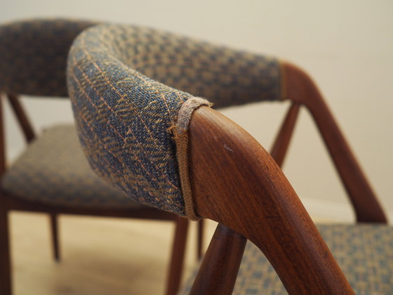 Image 1 of Set of three teak chairs, Danish design, 1970s, designer: Kai Kristiansen