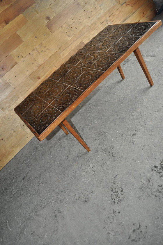 Tavolino da caffè danese in teak e piastrelle di ceramica, anni '60 – Libri d'arte (photo 4 of 7)
