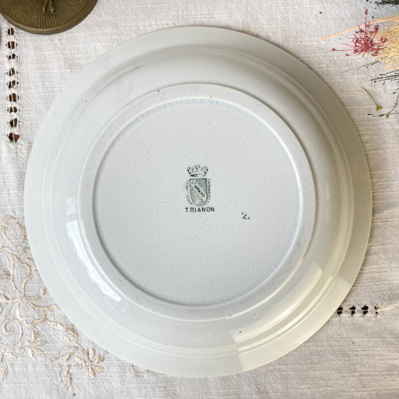 Vintage Franse St Amand Ironstone TRIANON Puttenmotief Diep Bord 19e Eeuw – Servies (photo 9 of 9)
