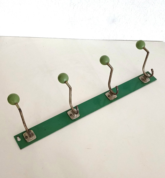 Image 1 of Fifties Coat Rack Metal With 4 Hooks