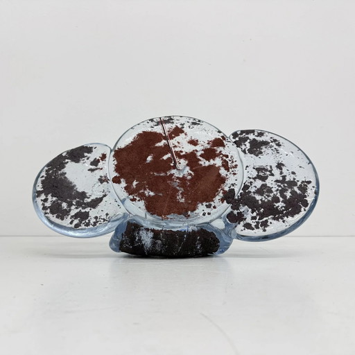 Mid-century abstract glass sculpture , 1970s