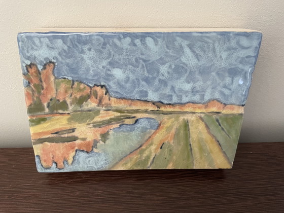 Image 1 of Small Ceramic painting landscape