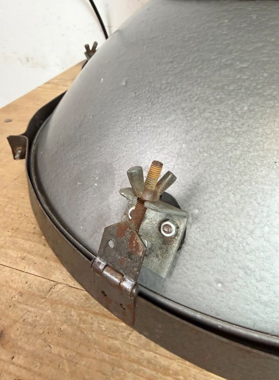 Image 1 of Industrial Grey Hammer Paint Pendant Lamp from Elektrosvit, 1960s