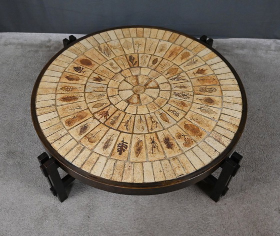 Image 1 of Coffee table signed R. Capron, Les Herbiers Collection, Vallauris – 1960