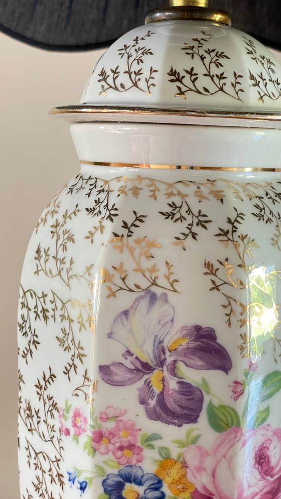 Image 1 of Lámpara de porcelana de Limoges, Francia