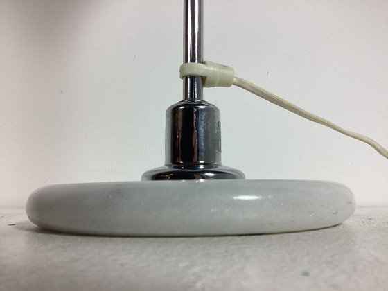 Image 1 of Lampada postmoderna vintage in stile art déco in vetro e marmo