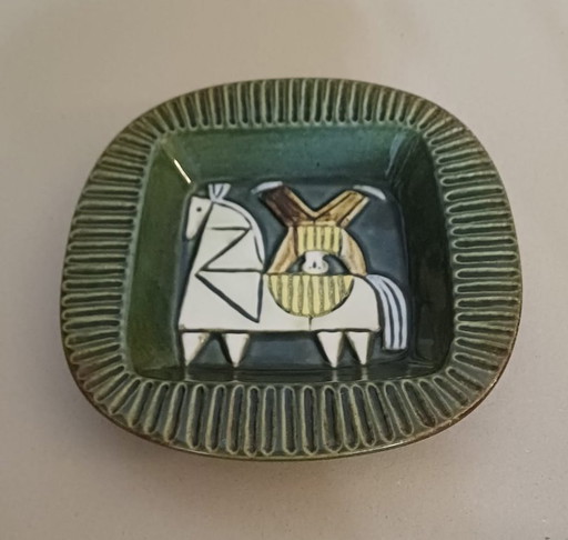 Plat Vide-Poche Harlekin – Lisa Larson Pour Gustavsberg, Années 1960 – decoratieve objecten, Ceramic